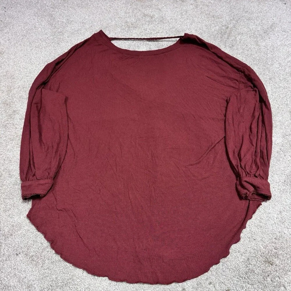 Free People Tops - Free People Blouse Red Long Sleeve Women’s Size Small